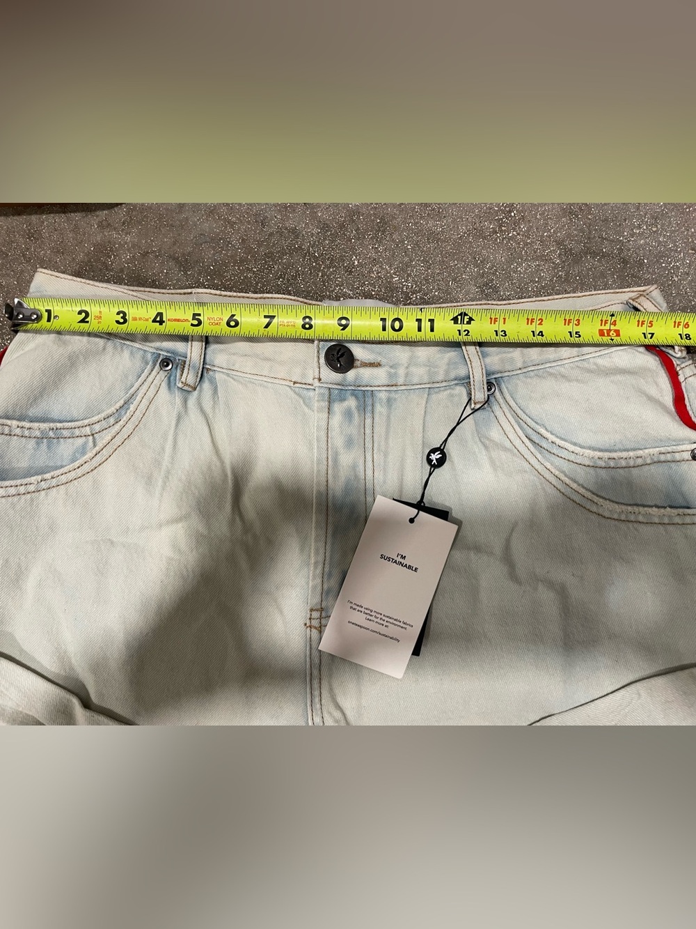 One Teaspoon Light Wash Denim Jean Shorts - Picture 9 of 9